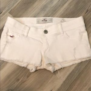 Hollister White denim shorts